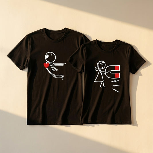 חולצות תואמות לזוגות בעיצוב אישי – רעיון למתנה מקורית