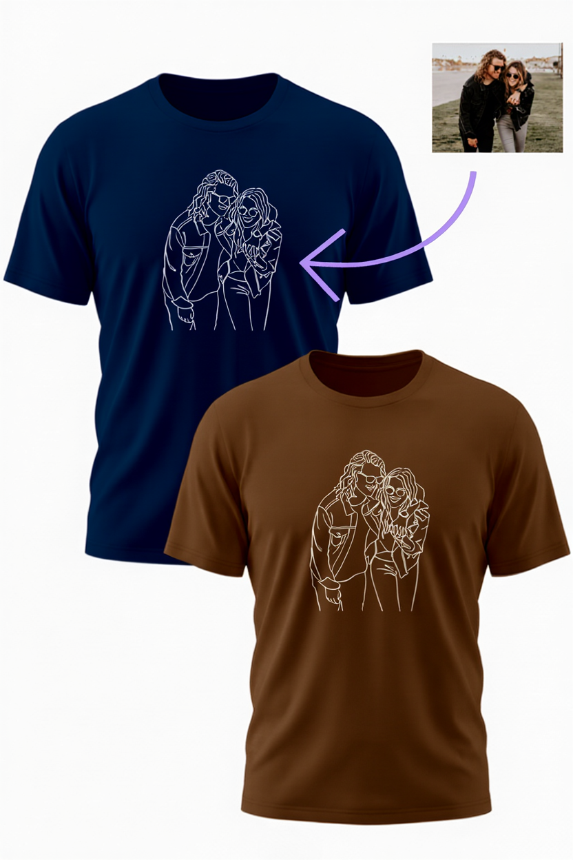 חולצות תואמים לזוגות עם עיצוב תמונה אישי Dream Gifts