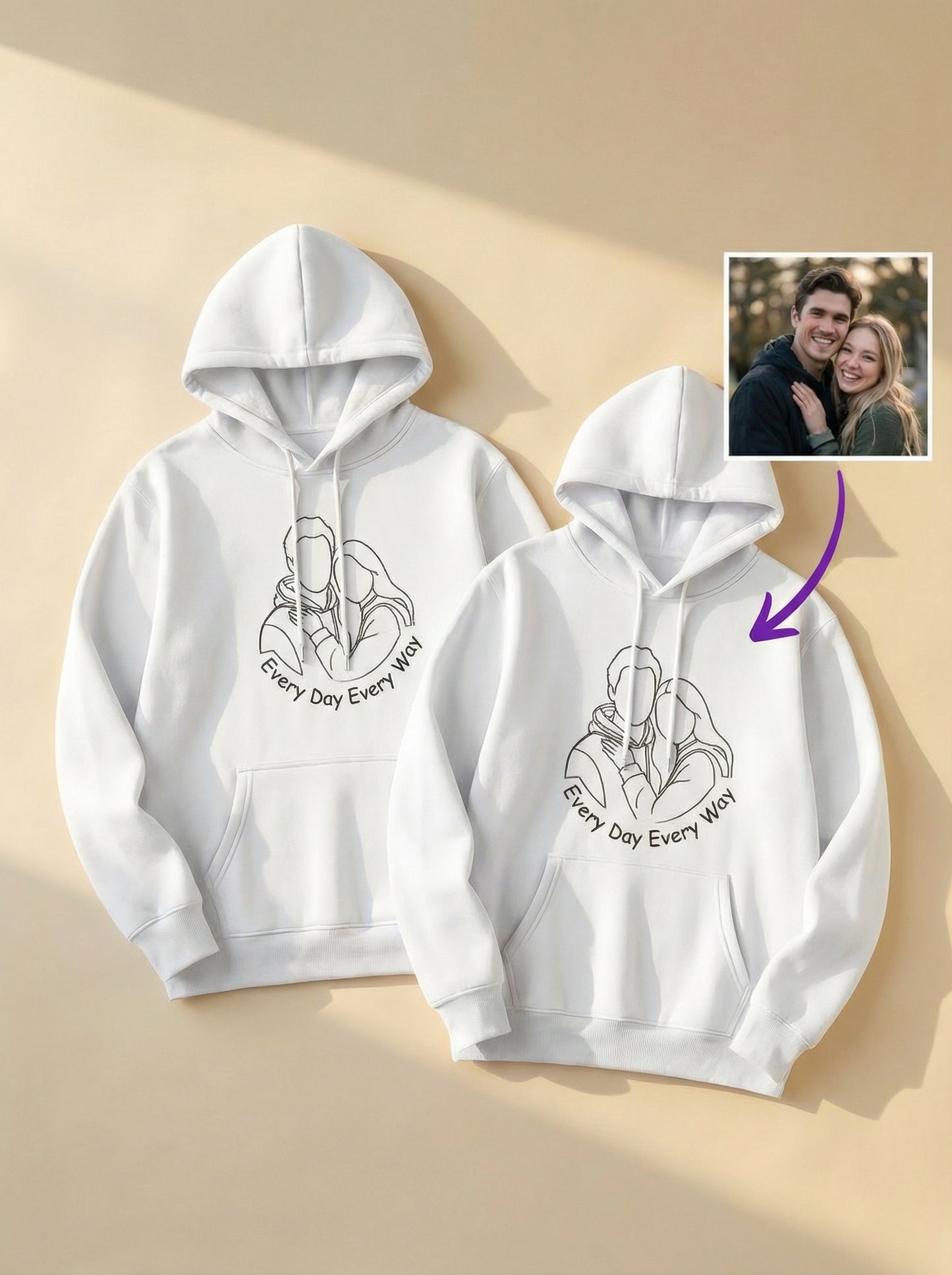 קפוצ'ונים תואמים לזוגות עם עיצוב אישי - רעיון למתנה מקורית