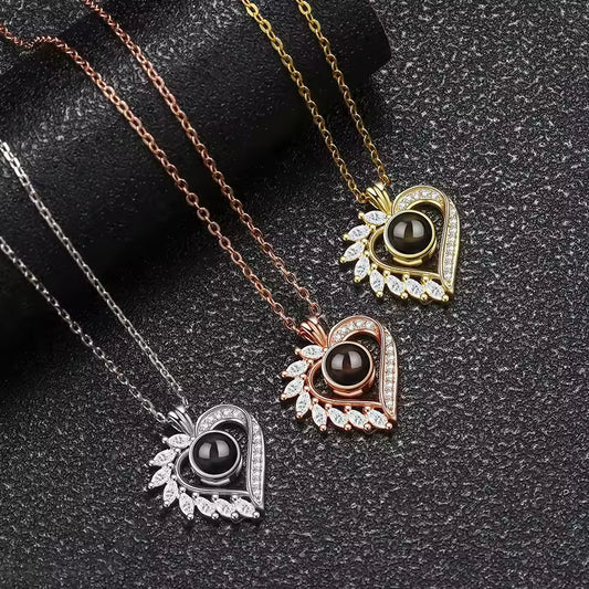 שרשרת לב עם תמונה מוצפנת