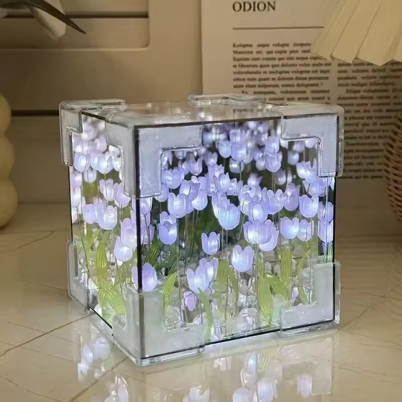 קוביית פרחים זוהרת