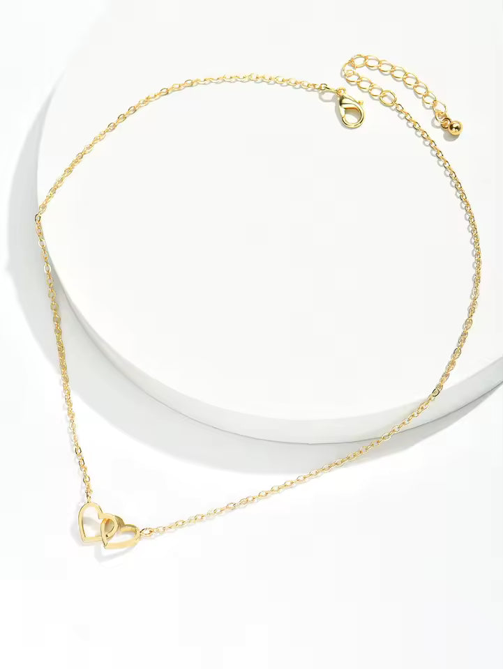 שרשרת 2 לבבות מחוברים עם חריטה Dream Gifts