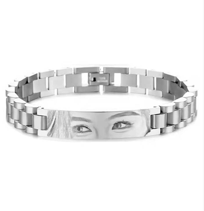 צמיד לגבר,כסף מתנה יוקרתית עם תמונה של חריטה על העין