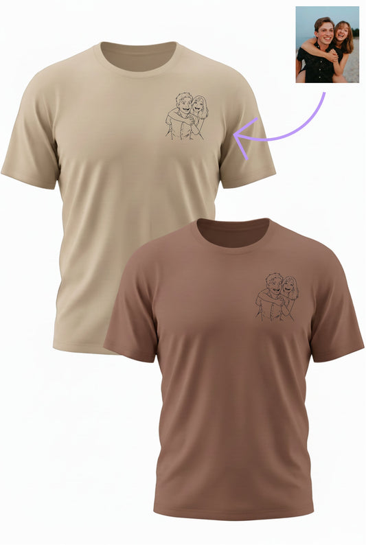 חולצות תואמים לזוגות עם עיצוב תמונה אישי Dream Gifts