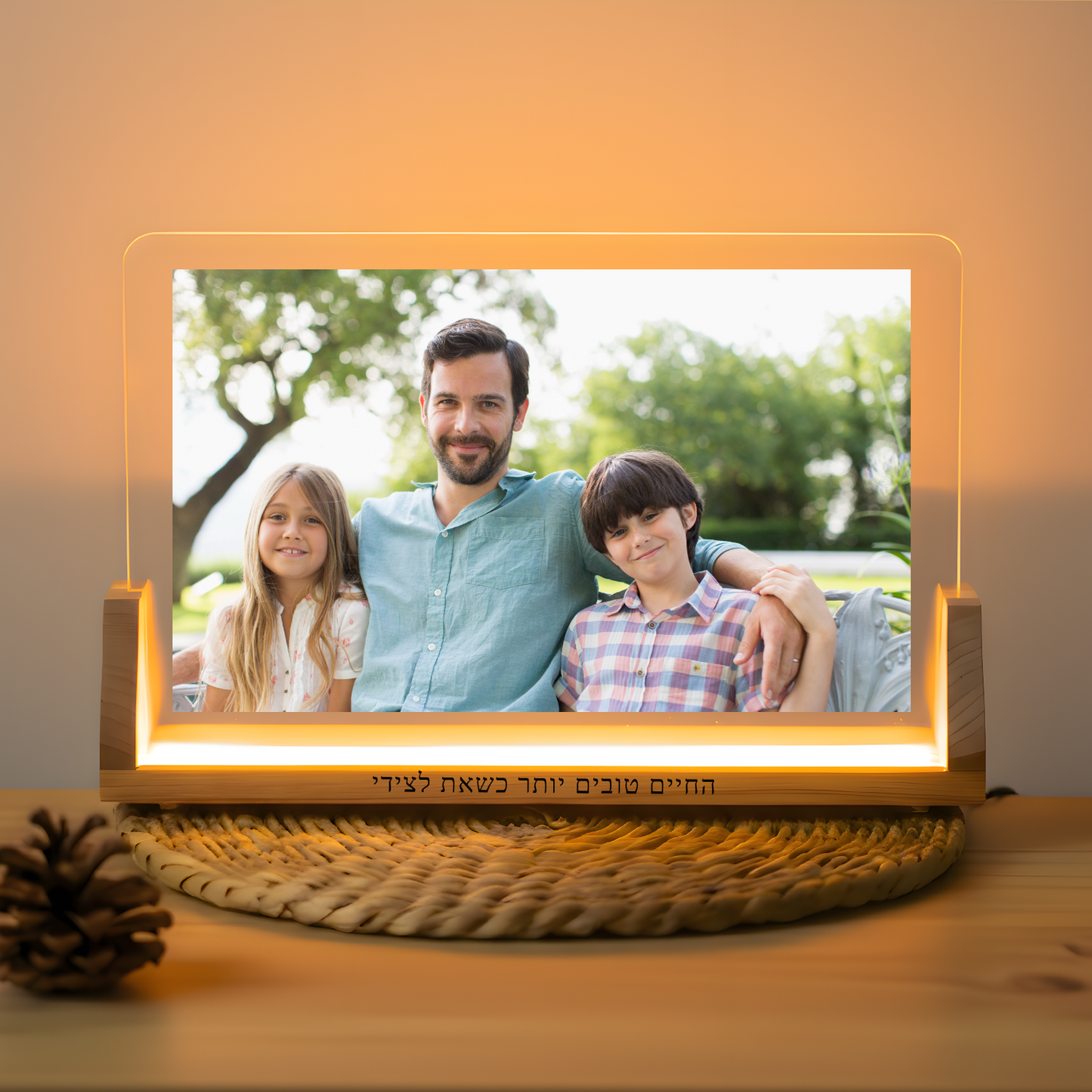 מנורת לילה עם תמונה גדול
