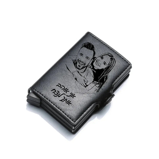 הגנת rfid ארנק אישי לגברים עם תמונה חרוטה ומשפט, מכיל עד 12 כרטיסים Dream Gifts