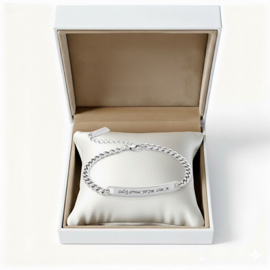 צמיד חרוט לנשים וגברים - תכשיטים עם חריטה אישית של משפט