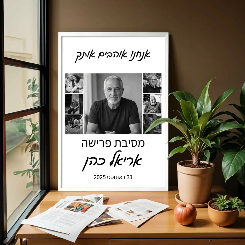 קולאז' תמונות אישי - מתנת פרישה