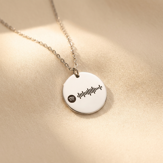 שרשרת עגולה עם חריטת ספוטיפיי Dream Gifts