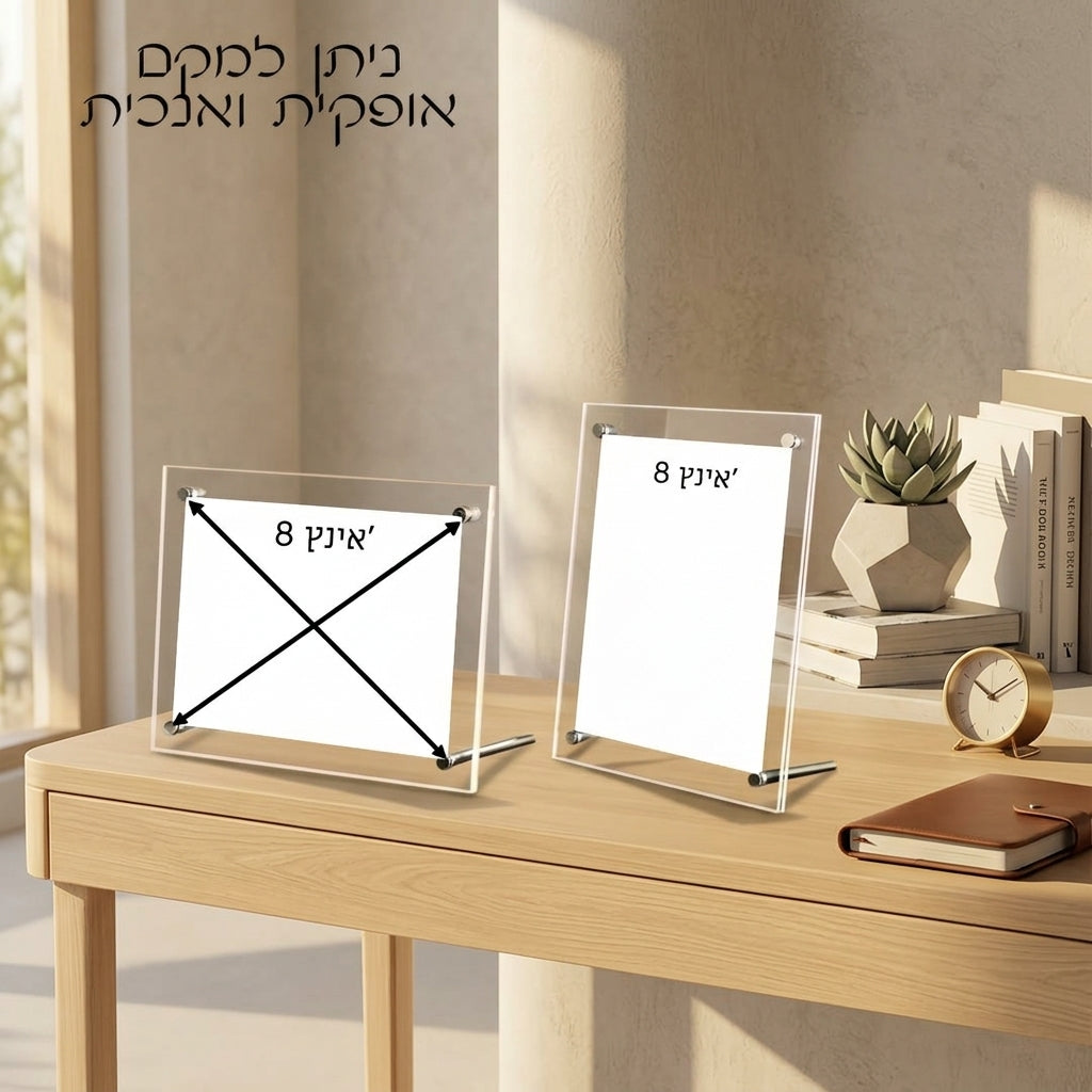 מזכרת זיכרון מרגשת - קולאז' תמונות אישי בבלוק אקרילי