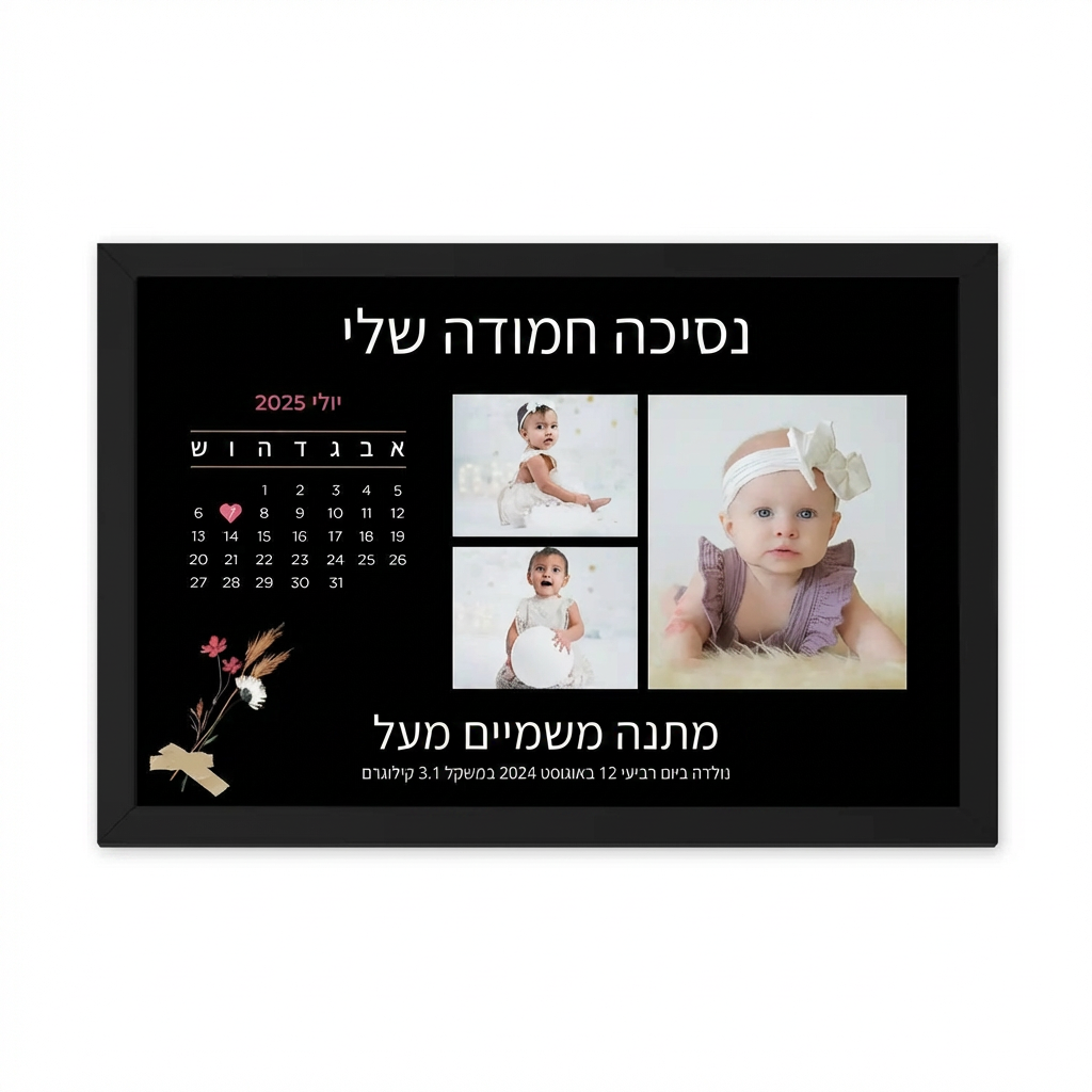 קולאז' לוח שנה ליום הולדת לילדים