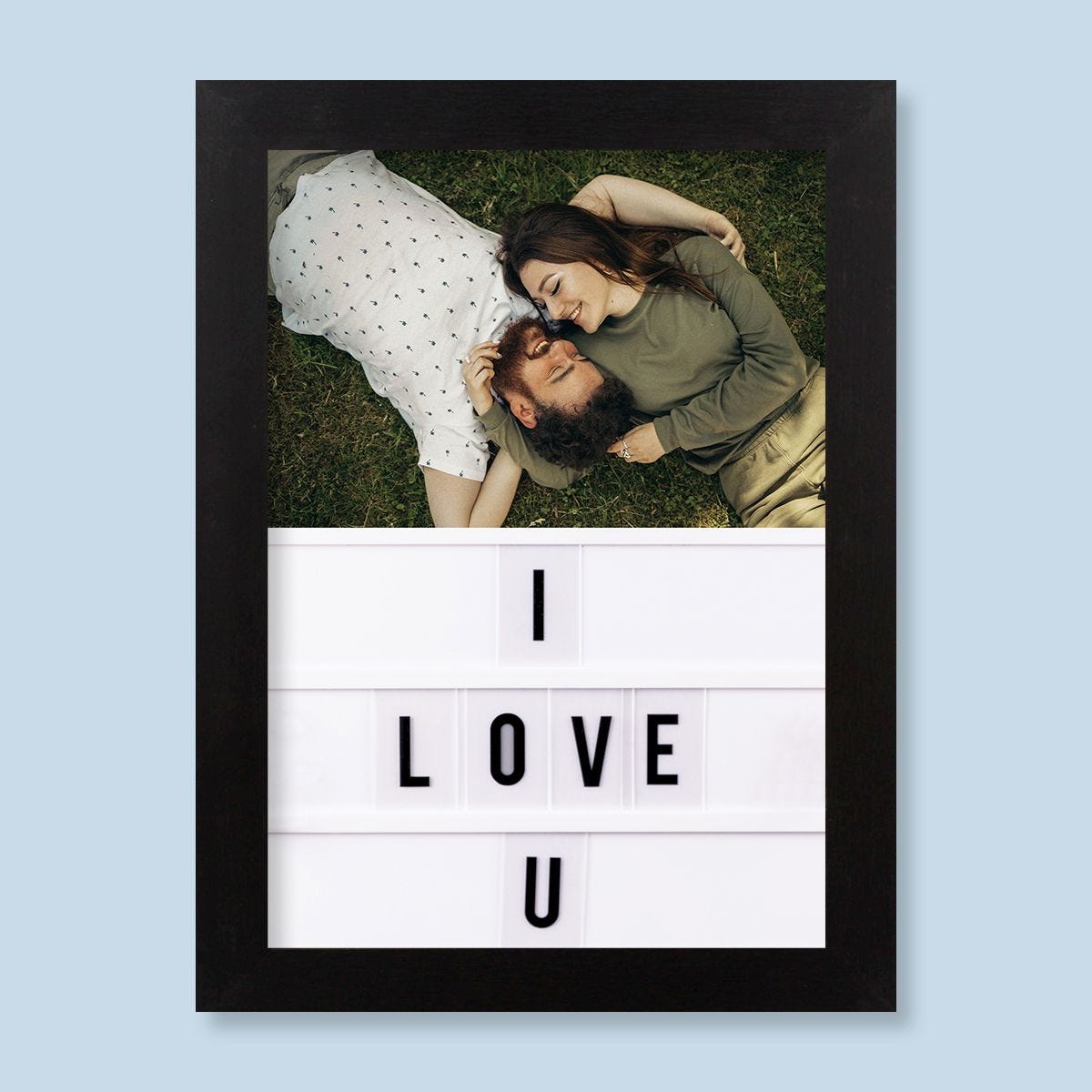 קולאז' תמונות ממוסגר - I Love U