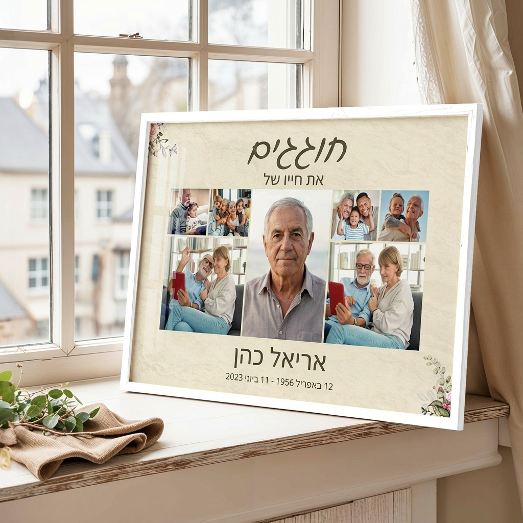 קולאז' זיכרונות נצחיים להנצחת יקירים