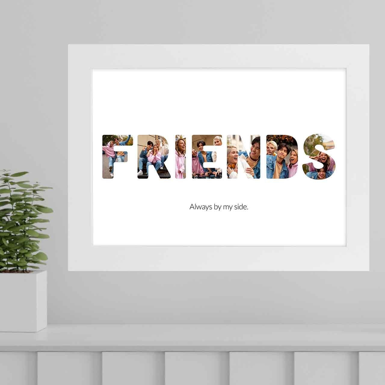 קולאז' תמונות FRIENDS ממוסגר בעיצוב אישי