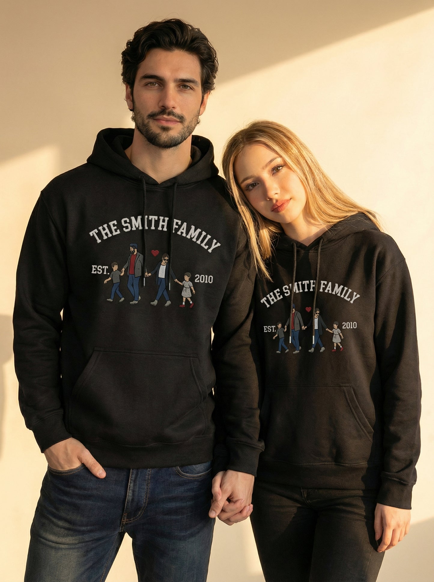 קפוצ'ונים תואמים לזוגות עם עיצוב אישי - רעיון למתנה מקורית