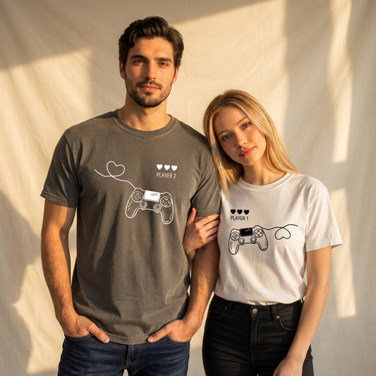 חולצות תואמות לזוגות בעיצוב אישי – רעיון למתנה מקורית