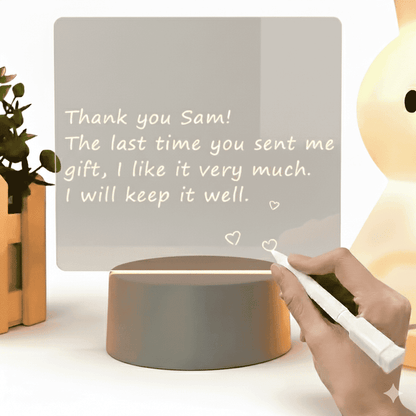 מנורת לילה ללוח כתיבה שקוף עם עט חכם Dream Gifts