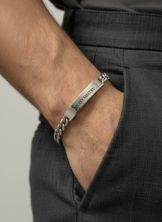 צמיד, מתנה  לגבר עם חריטה של תאריך Dream Gifts