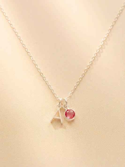 שרשרת עם אות ואבן לידה אישית Dream Gifts