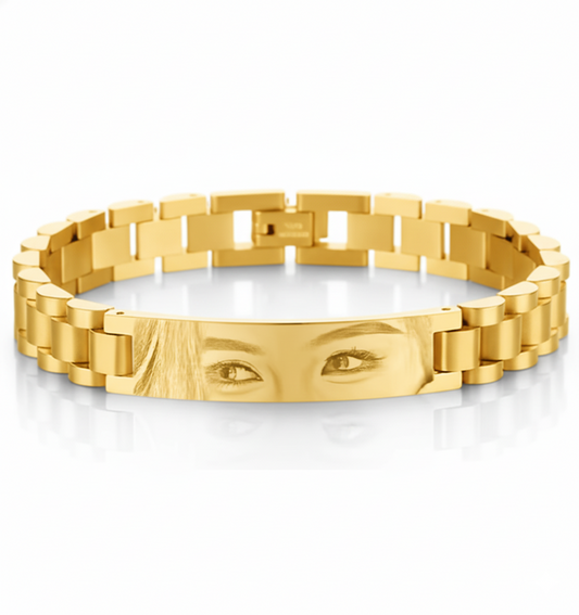 צמיד לגבר, זהב מתנה יוקרתית עם תמונה של חריטה על העין