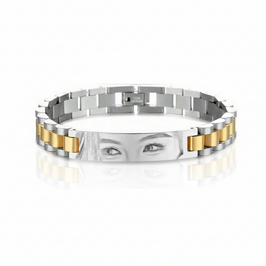 צמיד לגבר, זהב/כסף מתנה יוקרתית עם תמונה של חריטה על העין