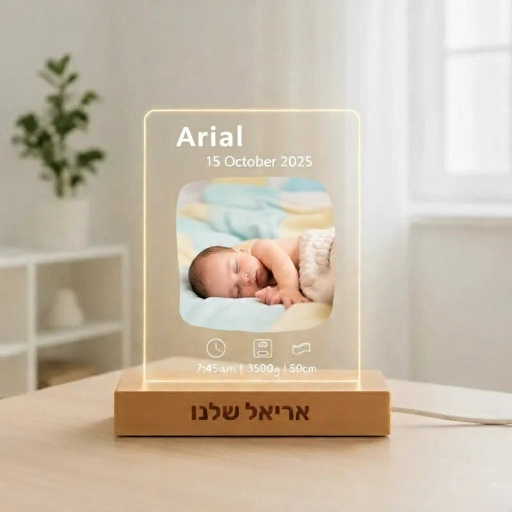 מנורת לילה עם תמונה תעריך