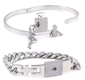 צמיד מנעול אהבה ושרשרת מפתח