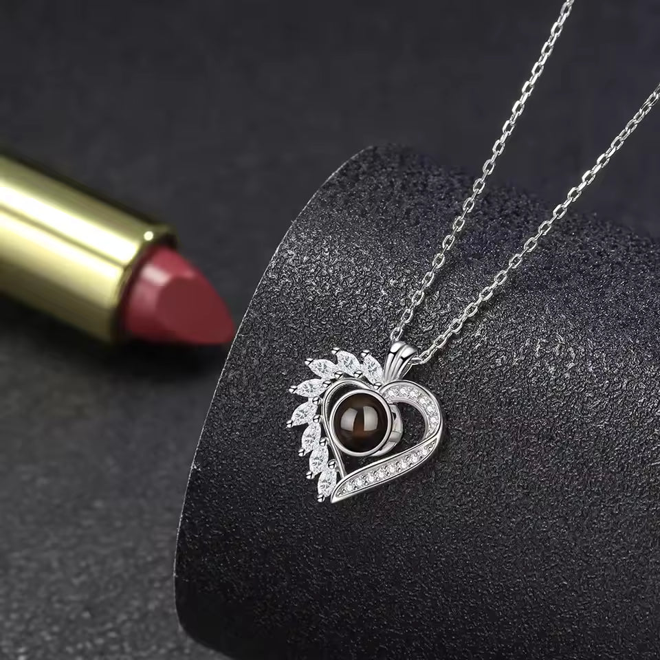 שרשרת לב עם תמונה מוצפנת