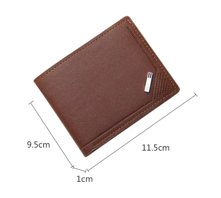 ארנק עור  לגברים בהתאמה אישית עם תמונה חרוטה ומשפט