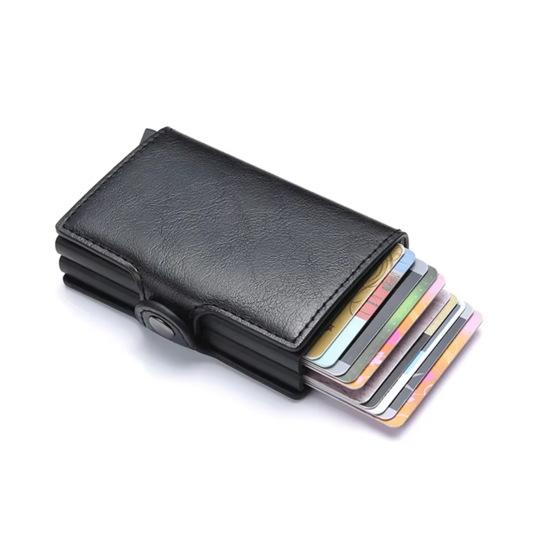 הגנת rfid ארנק אישי לגברים עם תמונה חרוטה ומשפט, מכיל עד 12 כרטיסים