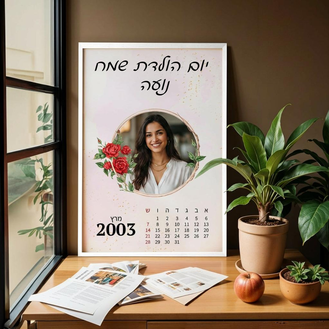 מסגרת רגעים בלתי נשכחים עם לוח שנה אישי