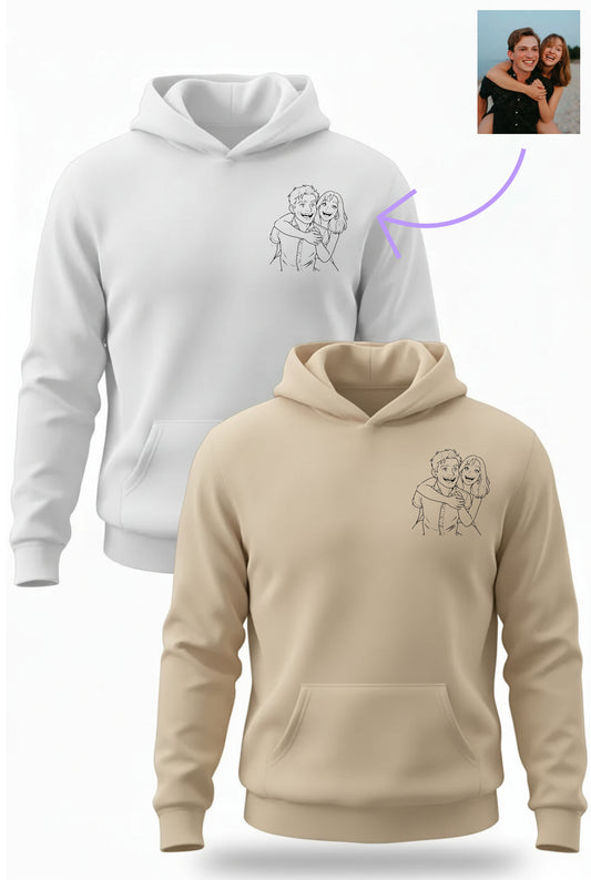 קפוצ'ונים תואמים לזוגות עם עיצוב תמונה אישי