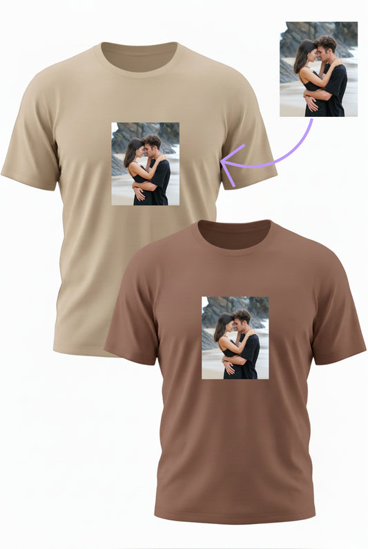 חולצות תואמים לזוגות עם עיצוב תמונה אישי