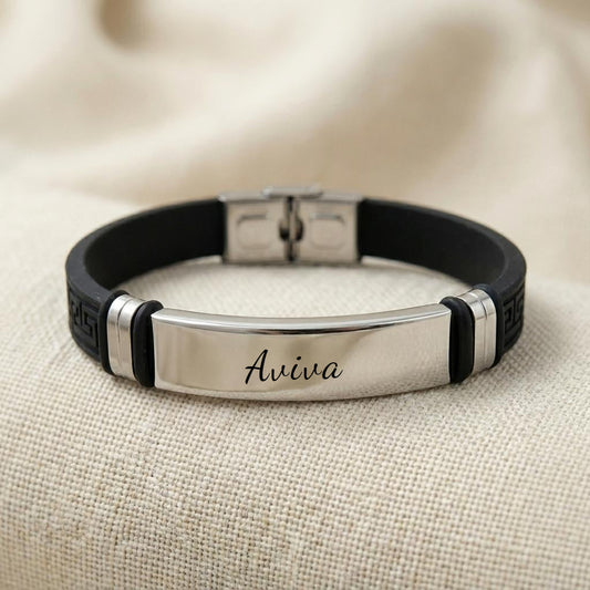 צמיד , מתנה יוקרתית לגבר עם חריטה של שם/ביטוי Dream Gifts