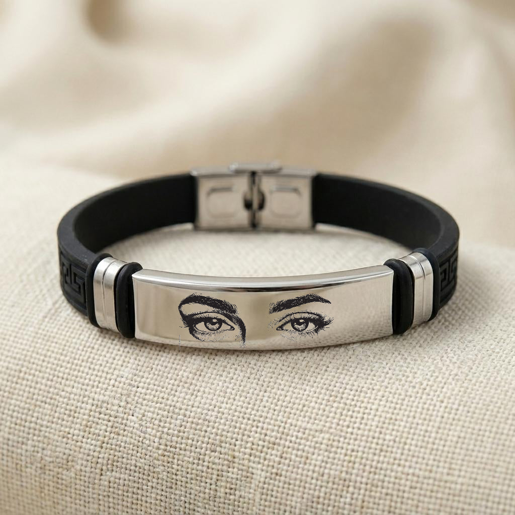 צמיד, מתנה לגבר עם חריטה של תמונה Dream Gifts