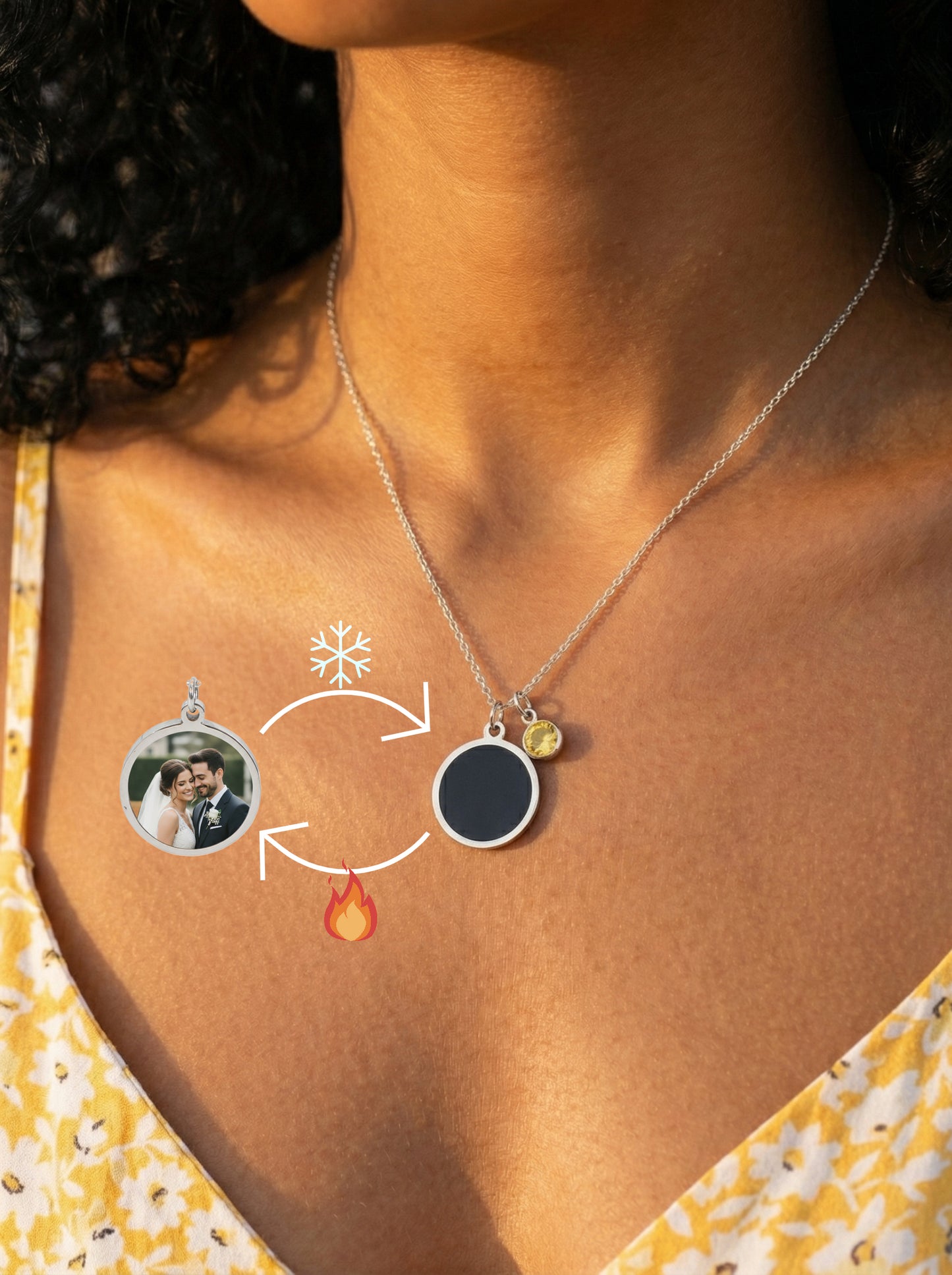 שרשרת מגיב למגע חם עיגול