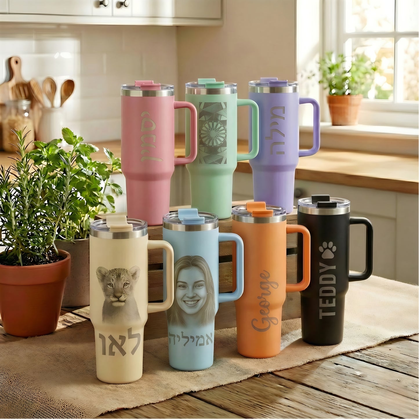 בקבוק מעוצב עם חריטה אישית