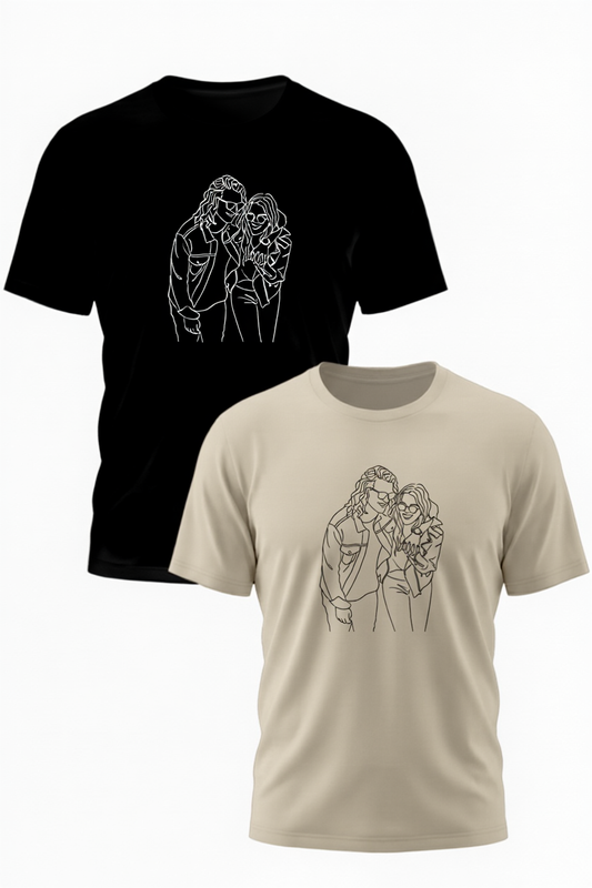 חולצות תואמים לזוגות עם עיצוב תמונה אישי