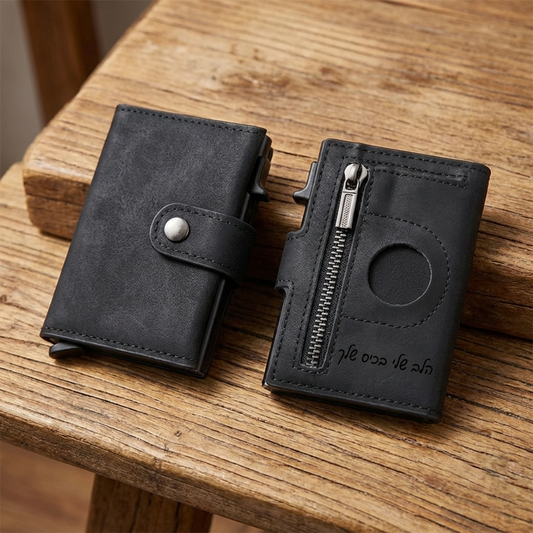 RFID ארנק  מותאם אישית לתגית אוויר של אפל וחרוט עם הגנה מפנ עם תמונה או טקסט