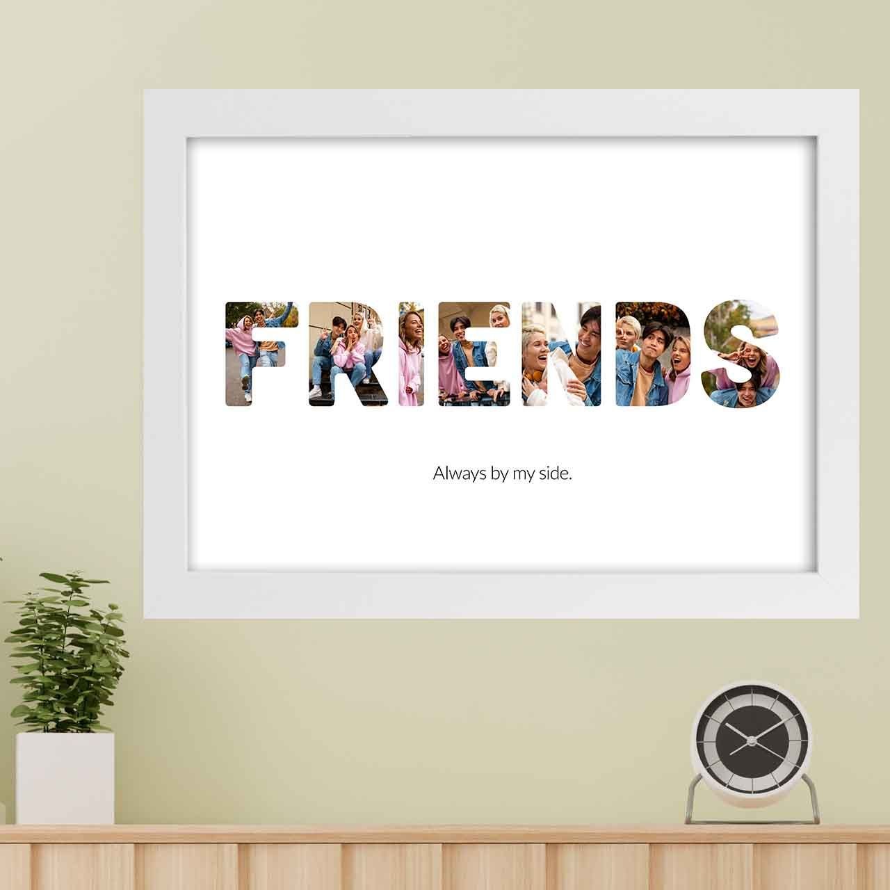 קולאז' תמונות FRIENDS ממוסגר בעיצוב אישי
